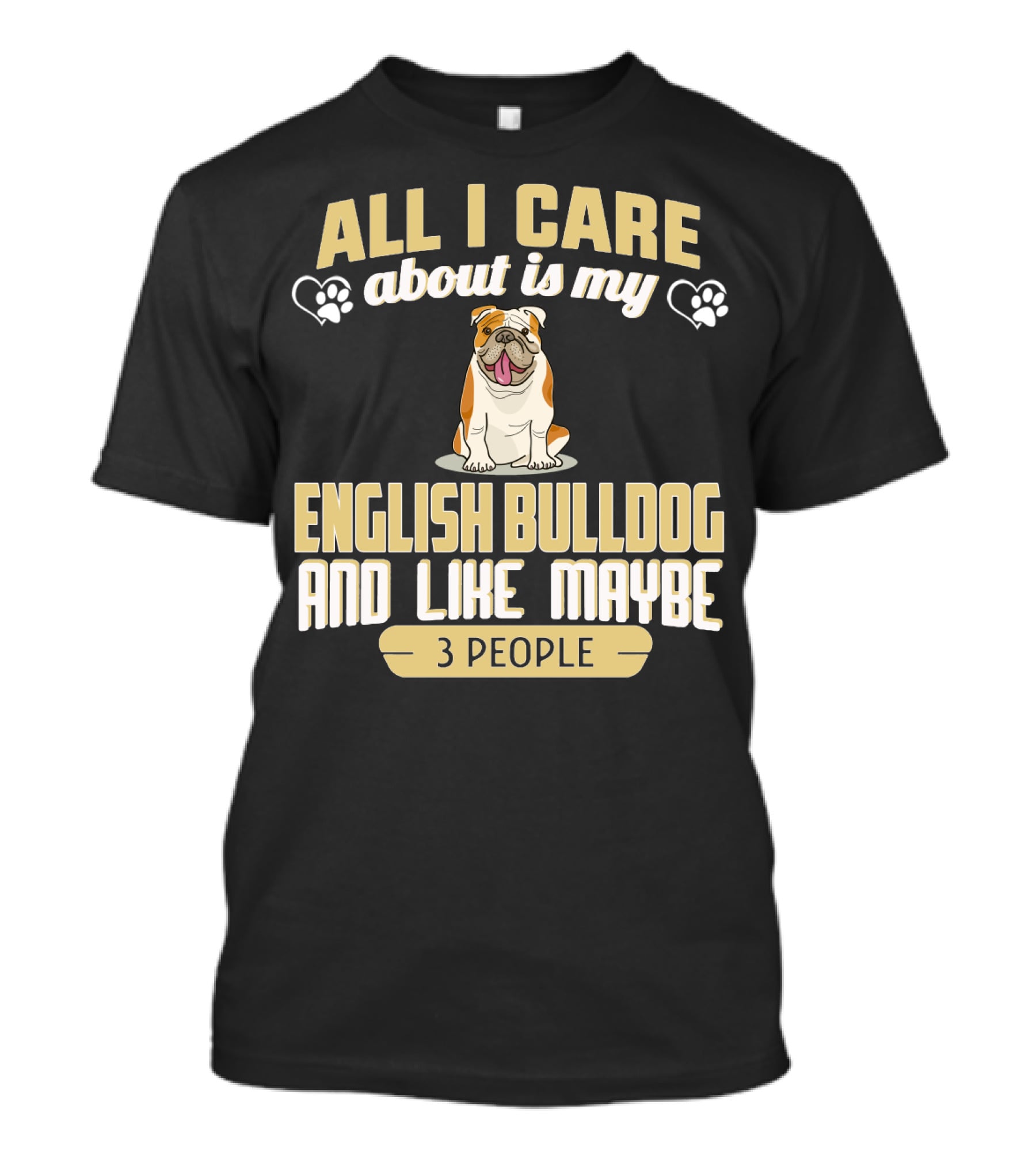 All I Care About Is My English Bulldog And Like Maybe 3 People T-Shirt