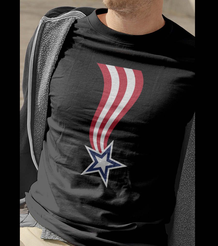 All American Flag Ribbon Star T-Shirt