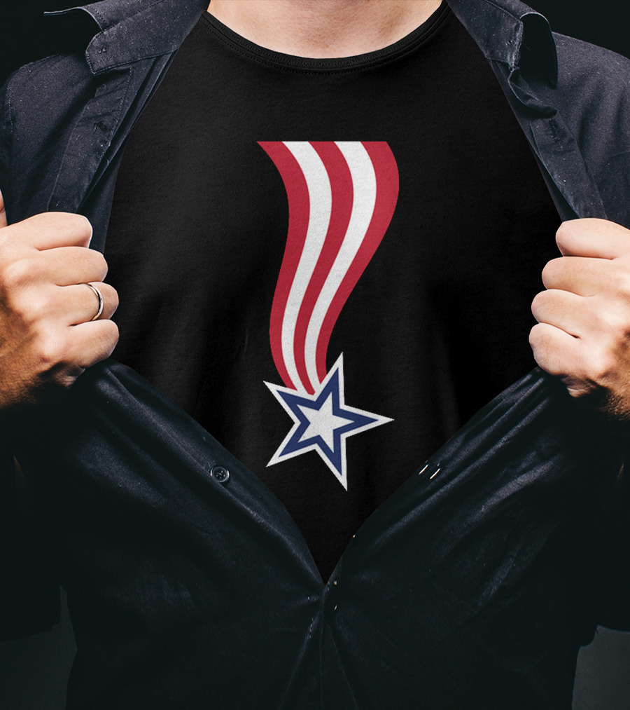 All American Flag Ribbon Star T-Shirt