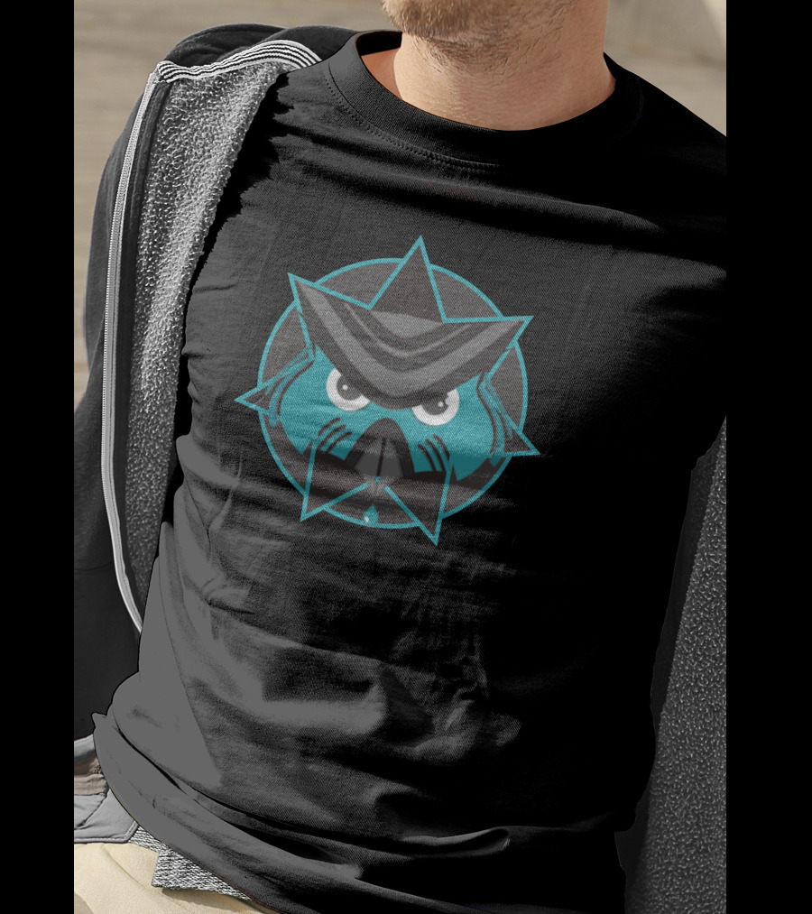 Alone Owl Mask With Star Emblem T-Shirt