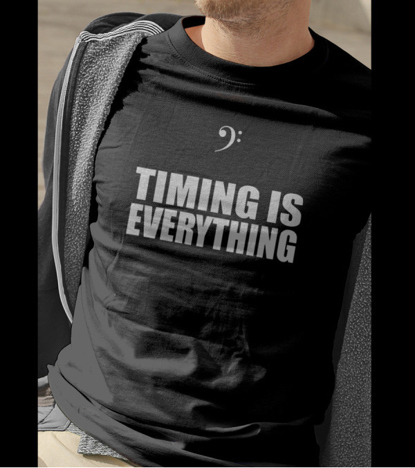 Bass Clef Timing Is Everything T-Shirt