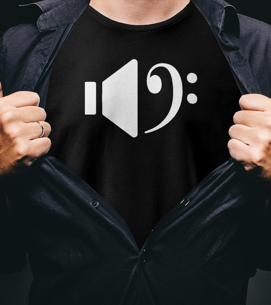 Bass Speaker Clef Symbol Combination T-Shirt