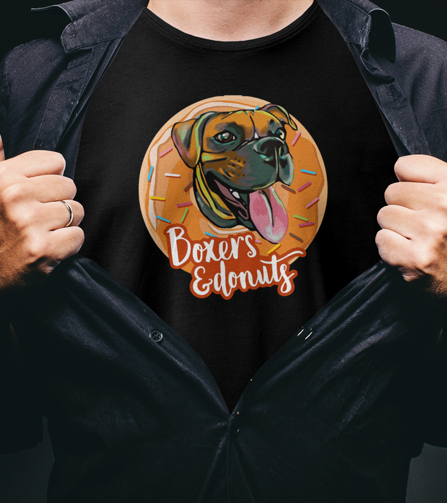 Boxers And Donuts Sprinkled Happiness T-Shirt