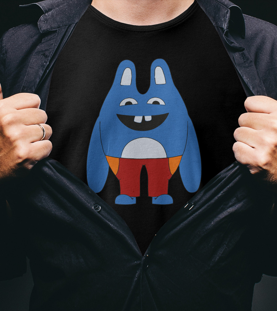 Broad City Blue Cartoon Character In Red Shorts T-Shirt
