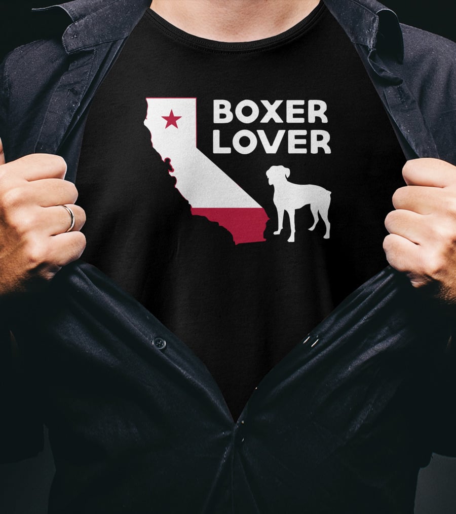 California Boxer Dog Enthusiast T-Shirt