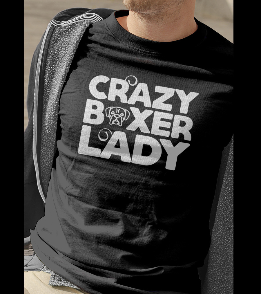 Crazy Boxer Lady Pup T-Shirt