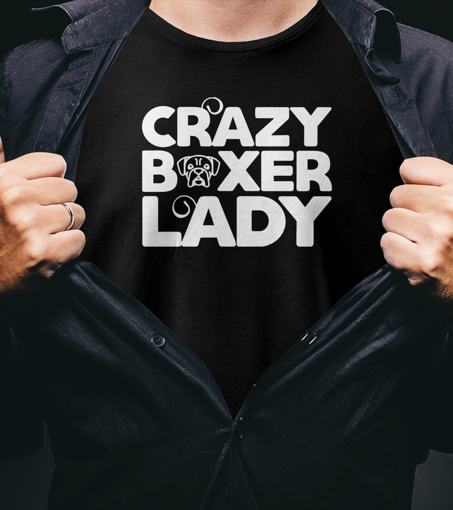 Crazy Boxer Lady Pup T-Shirt