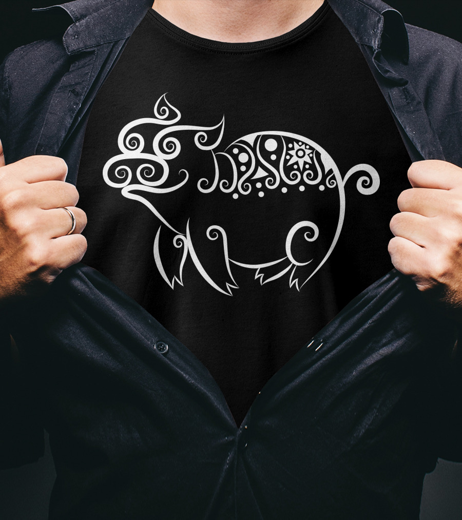 Pig Tribal Tattoo T-Shirt