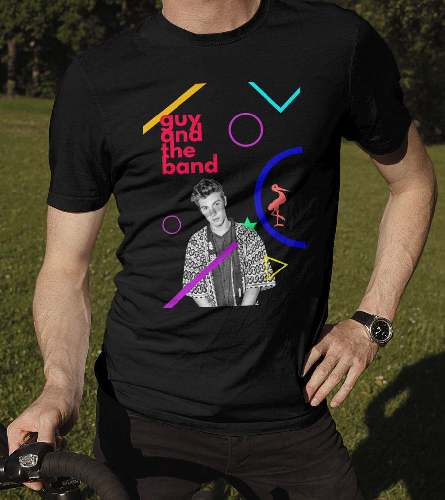 Guy And The Band Geometric Neon Elements T-Shirt