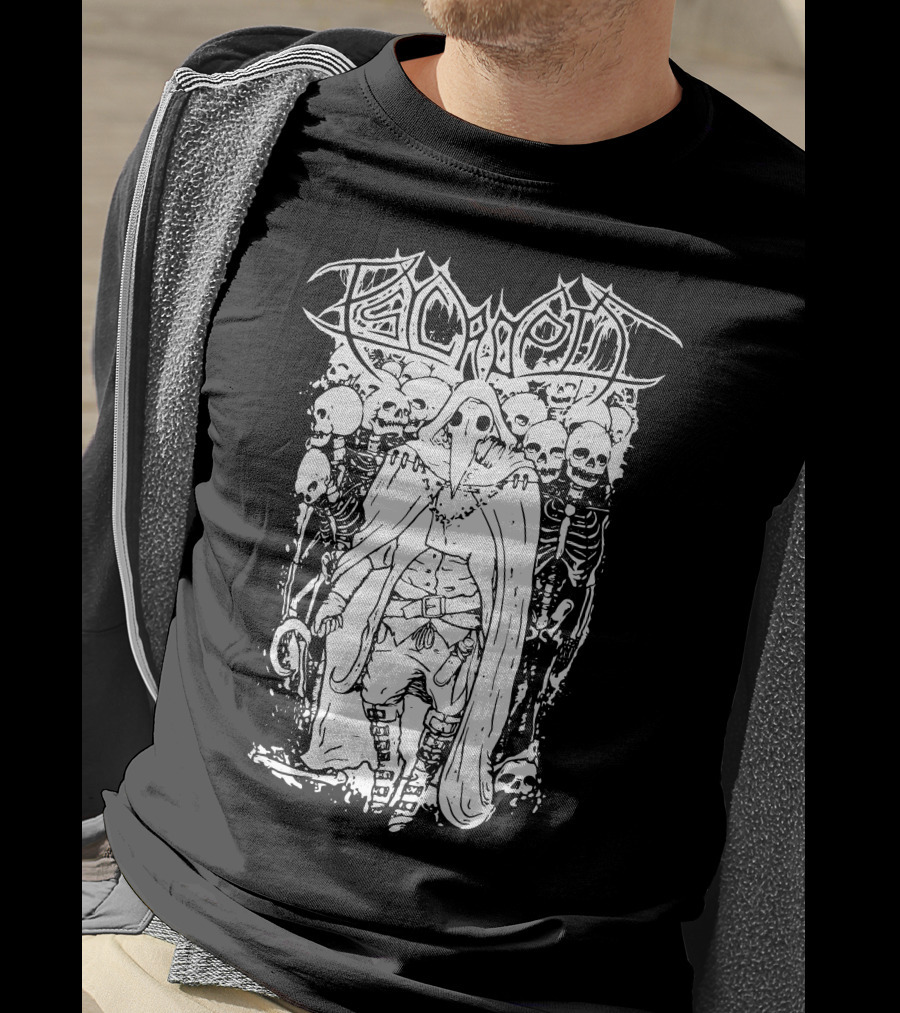 Psycroptic Plague Doctor With Skeleton Army T-Shirt
