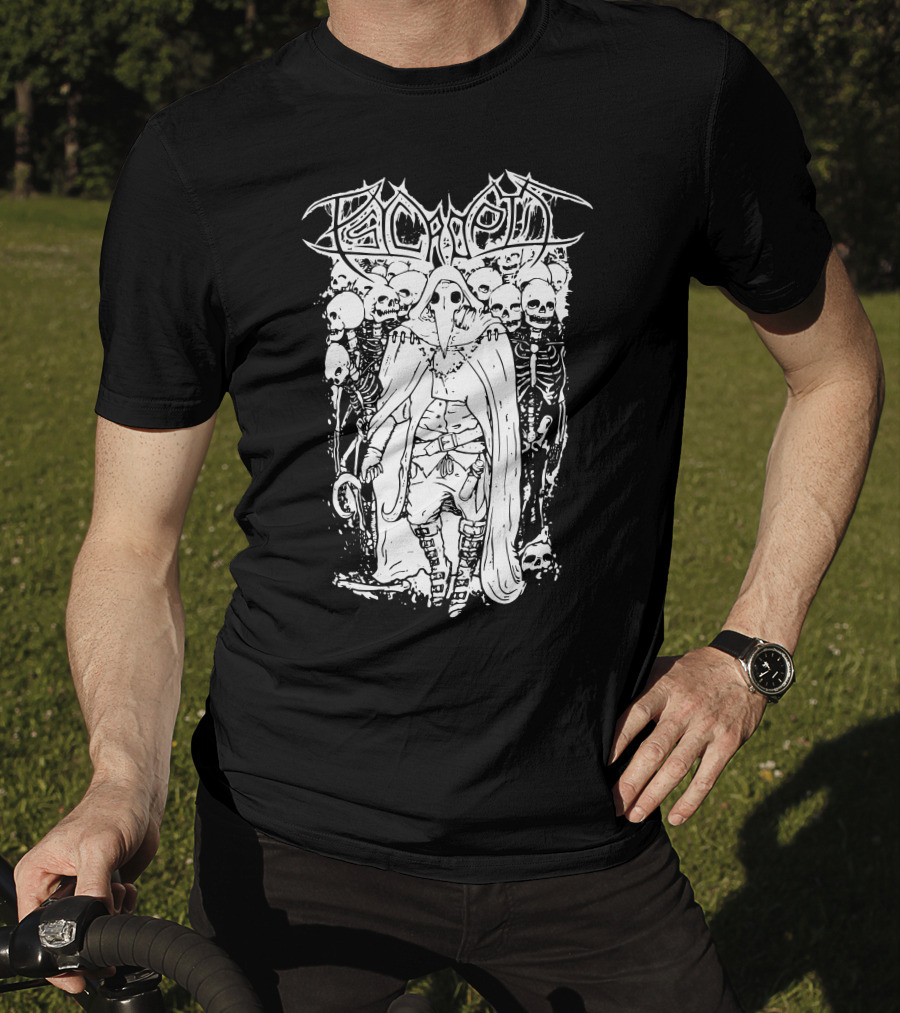 Psycroptic Plague Doctor With Skeleton Army T-Shirt
