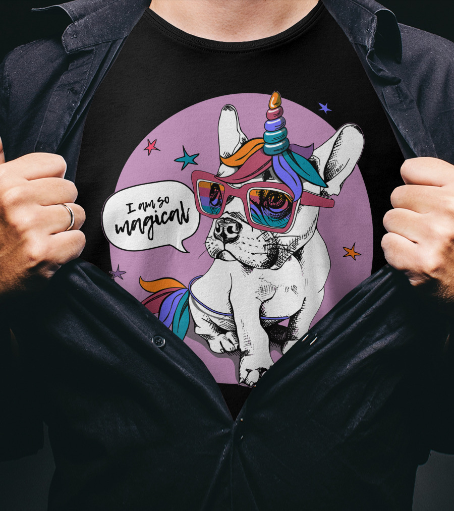 I Am So Magical Puppy Bulldog Unicorn T-Shirt
