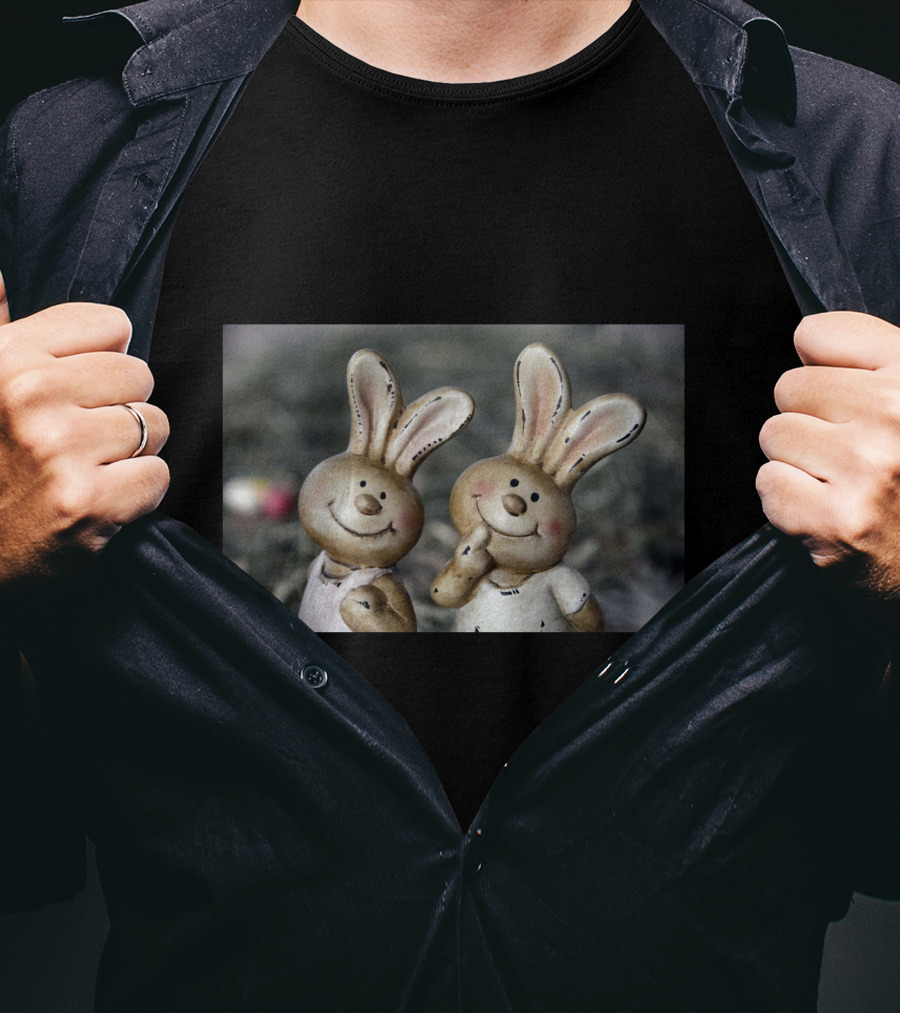 Rabbit Forever Smiling Bunny Figurines T-Shirt