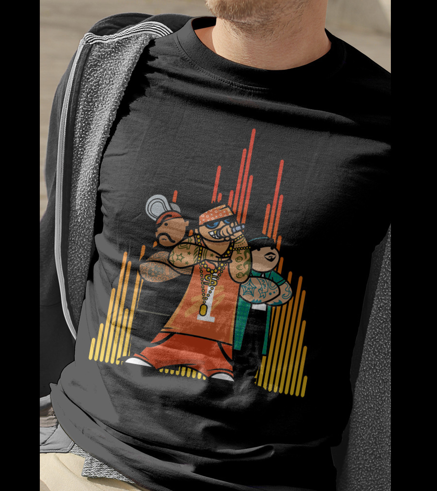 Rapper Gang Urban Tattoo Microphone Trio T-Shirt