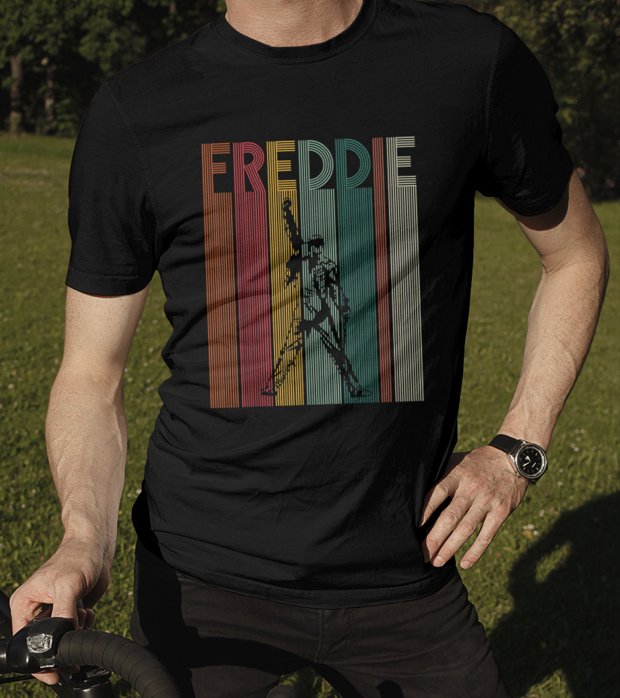 Retro Freddie Mercury Stripes Legend T-Shirt