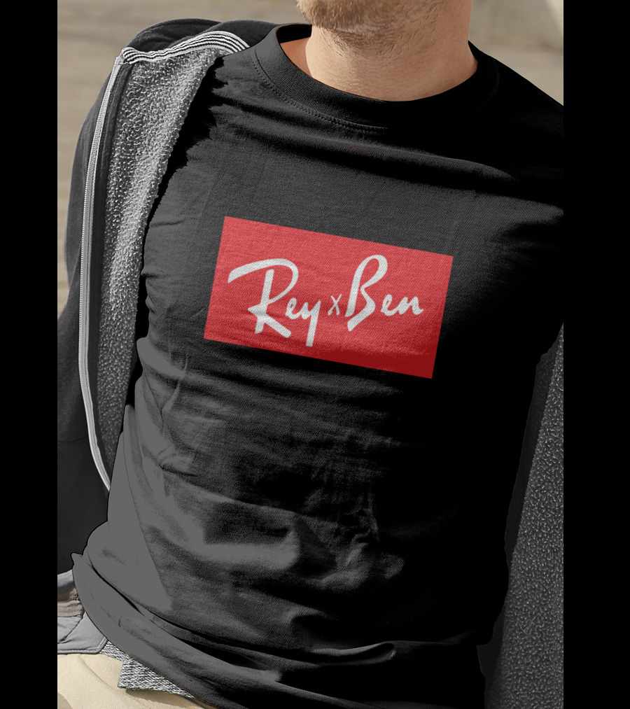 Rey X Ben Red Black Bold Branding T-Shirt