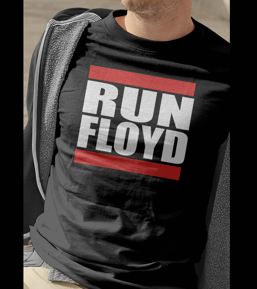 Run Floyd 90S Hip Hop Iconic Style Logo Influence T-Shirt