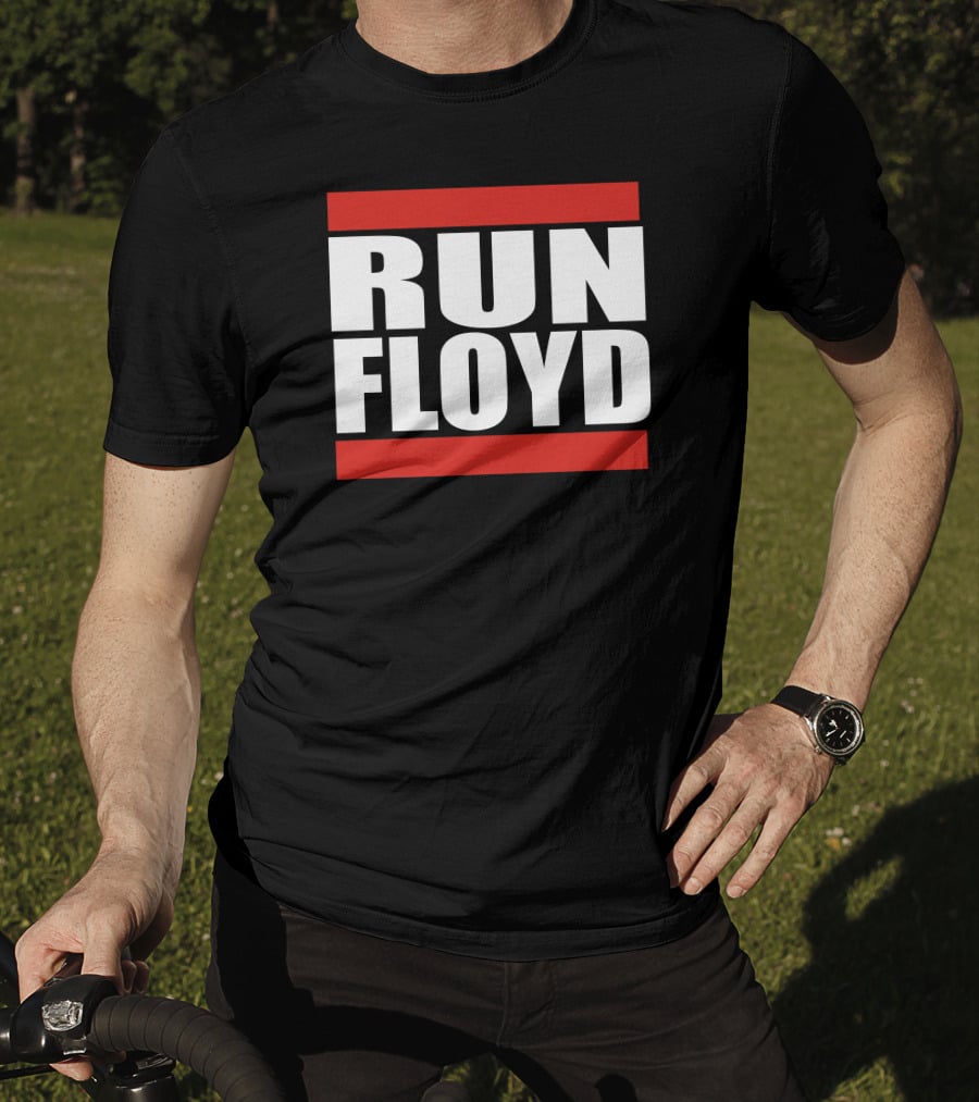 Run Floyd 90S Hip Hop Iconic Style Logo Influence T-Shirt