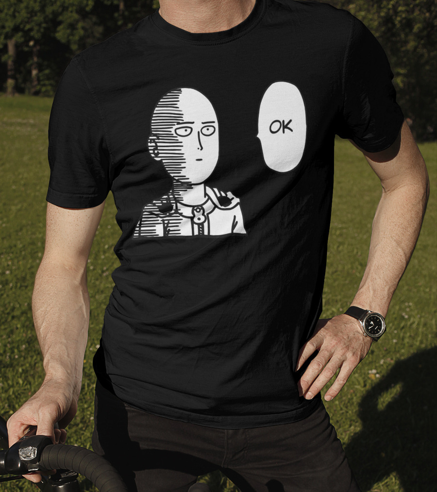 Saitama OK Manga Style Face Expression T-Shirt