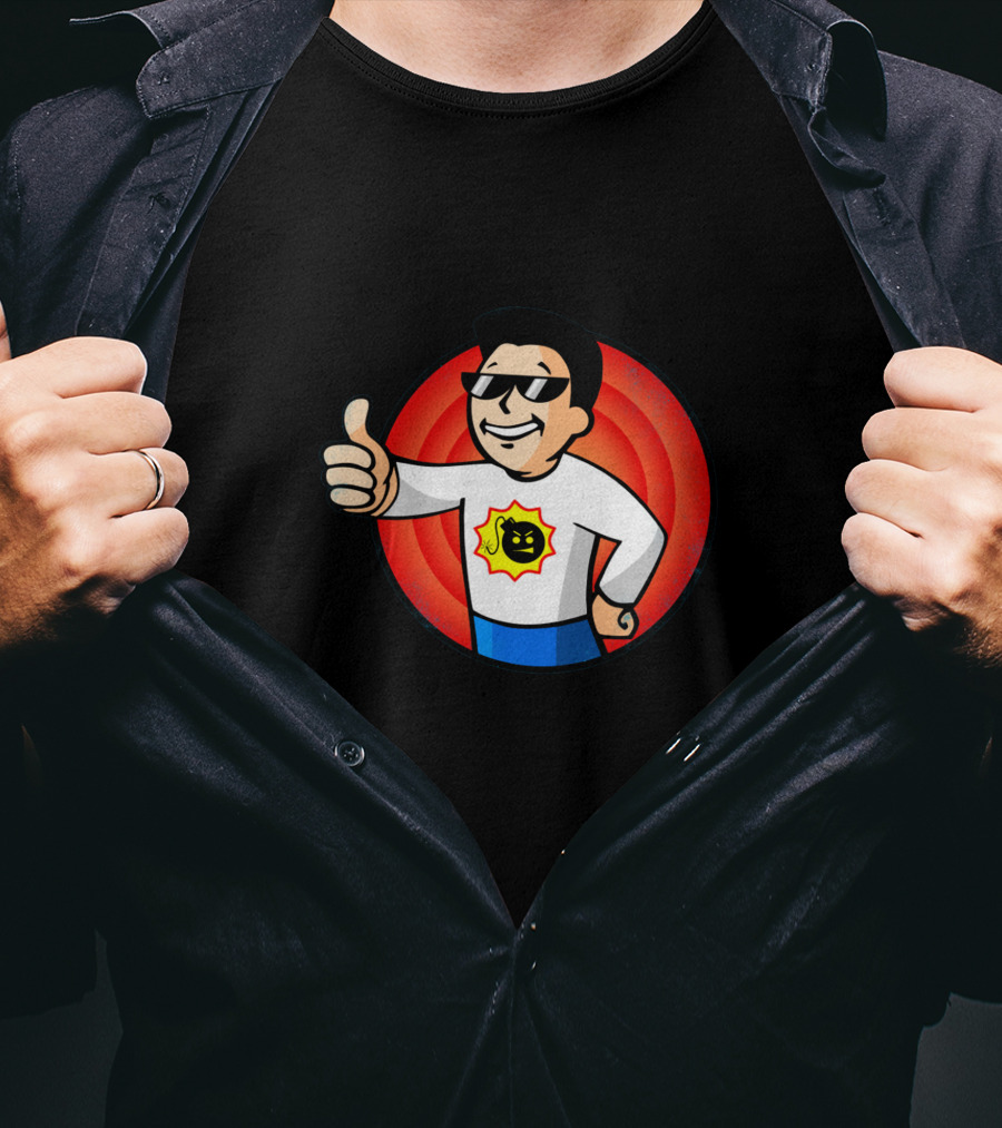 Serious Sam Thumbs Up Vault Boy Mashup T-Shirt