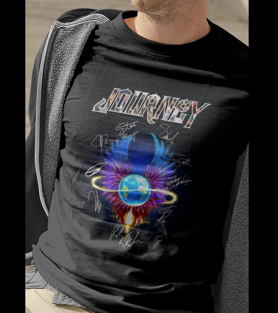 Journey Band Winged Globe T-Shirt