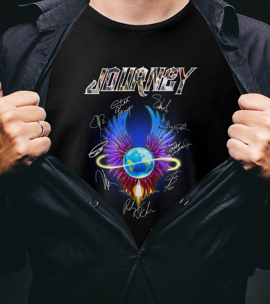 Journey Band Winged Globe T-Shirt