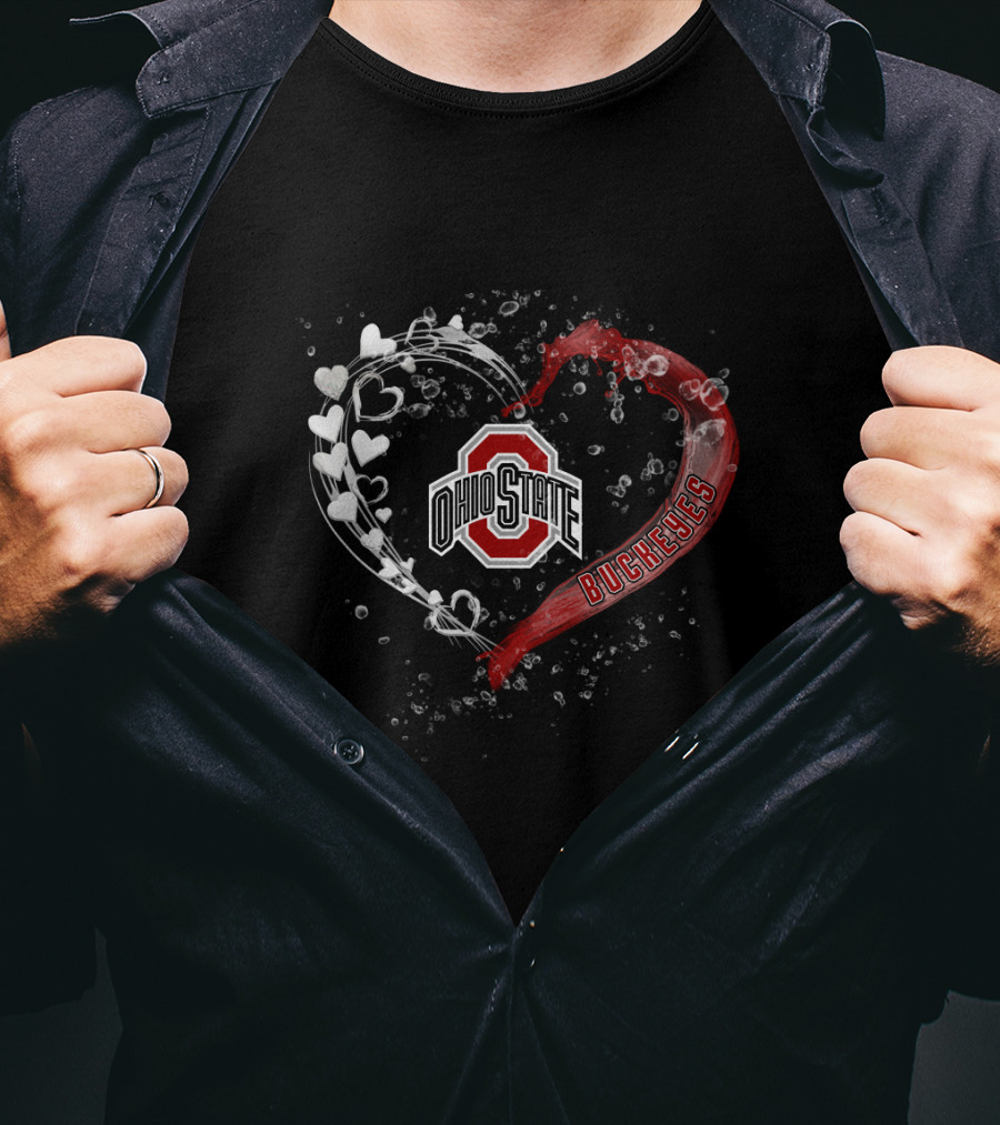 Ohio State Buckeyes Water Heart Logo Felice OhiSB T-Shirt