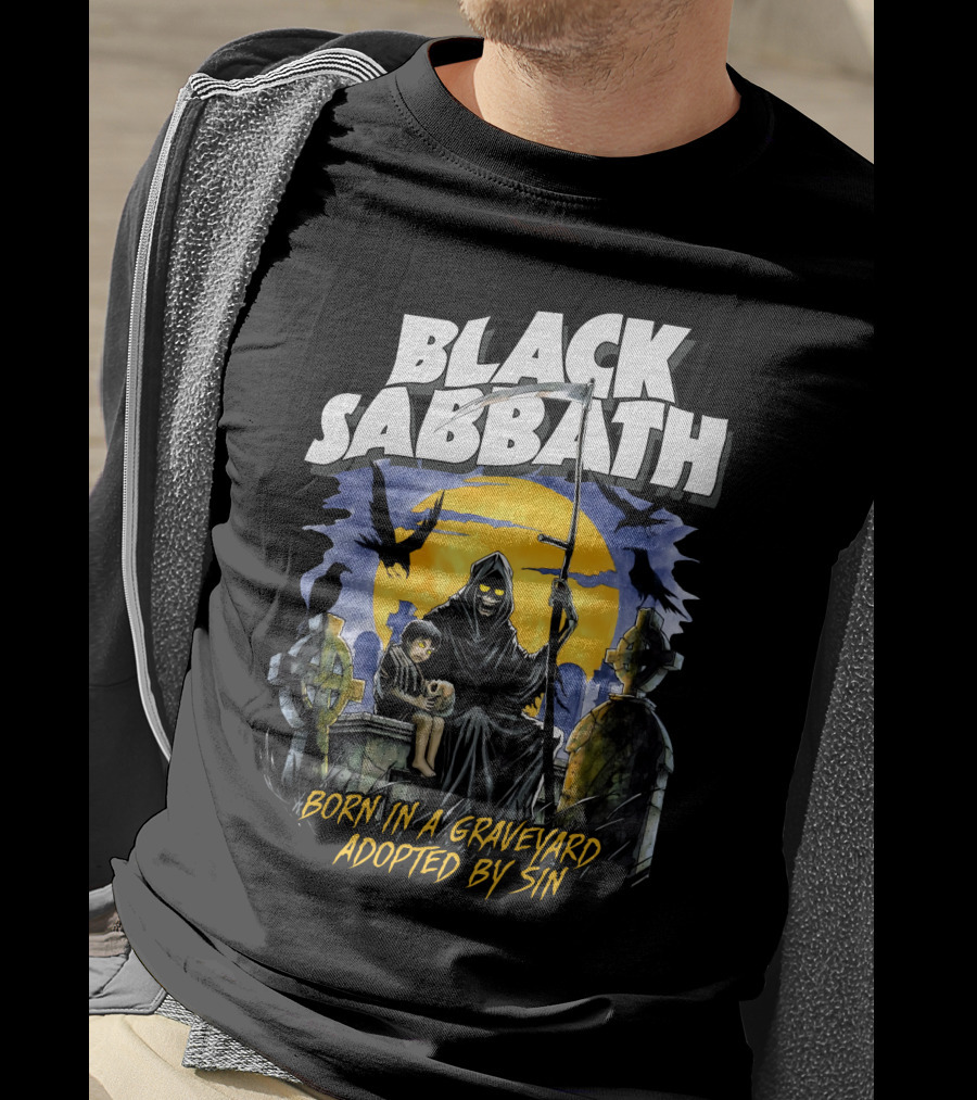 BLACK SABBATH Born In A Graveyard Adopted By Sin T-Shirt