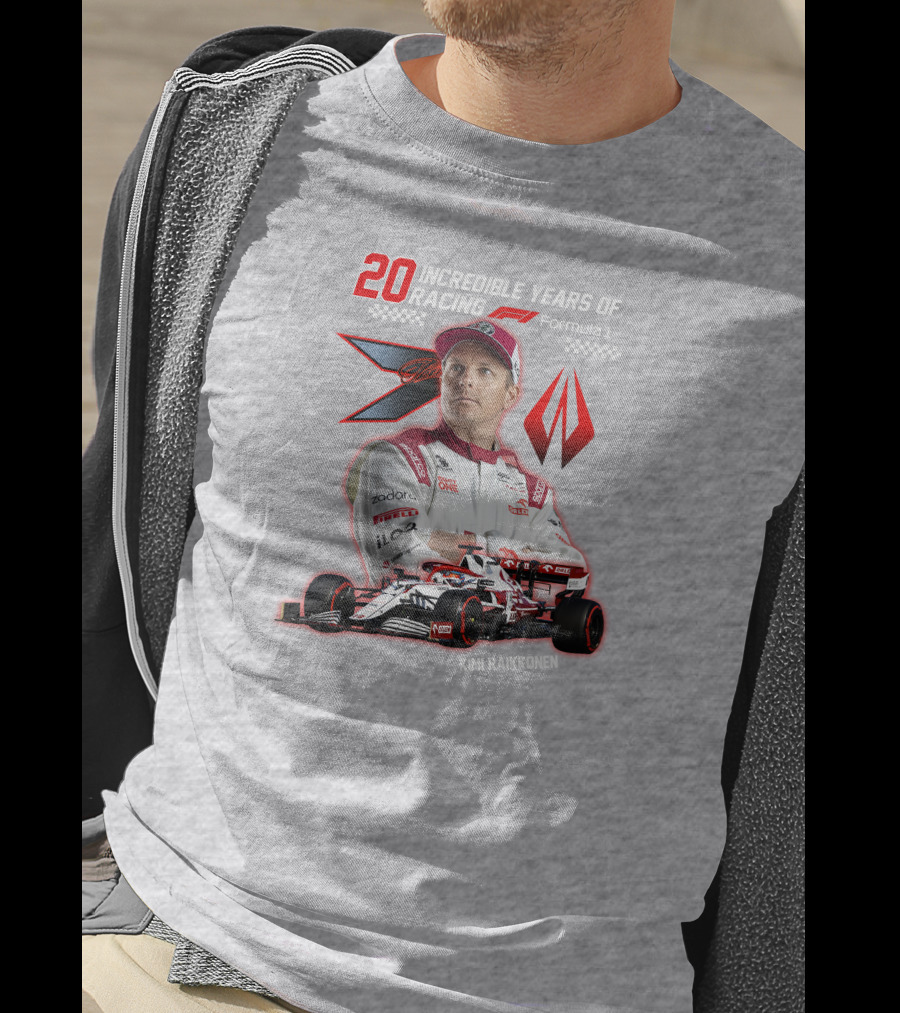 20 Incredible Years Of Racing Kimi Räikkönen Formula 1 T-Shirt
