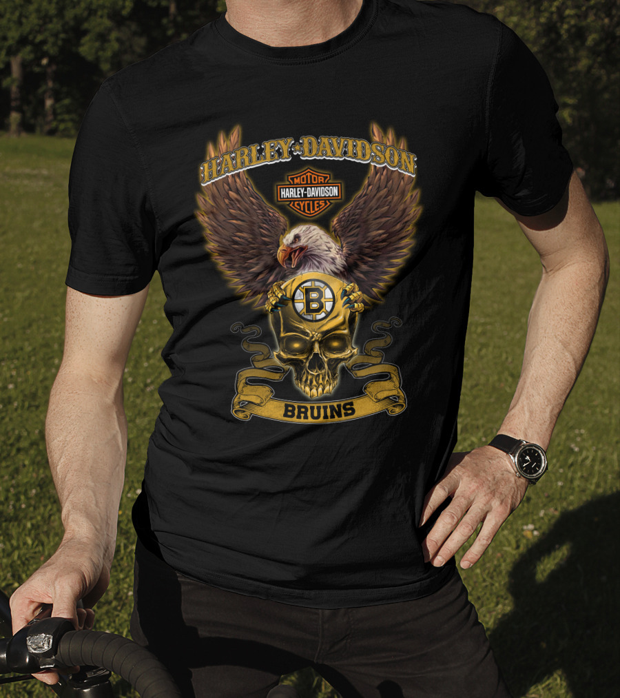 Harley Davidson Motor Cycles Bruins T-Shirt