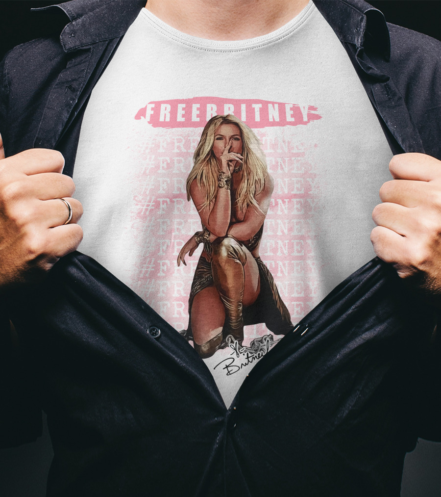 Free Britney Hashtag Design With Signature Edition T-Shirt