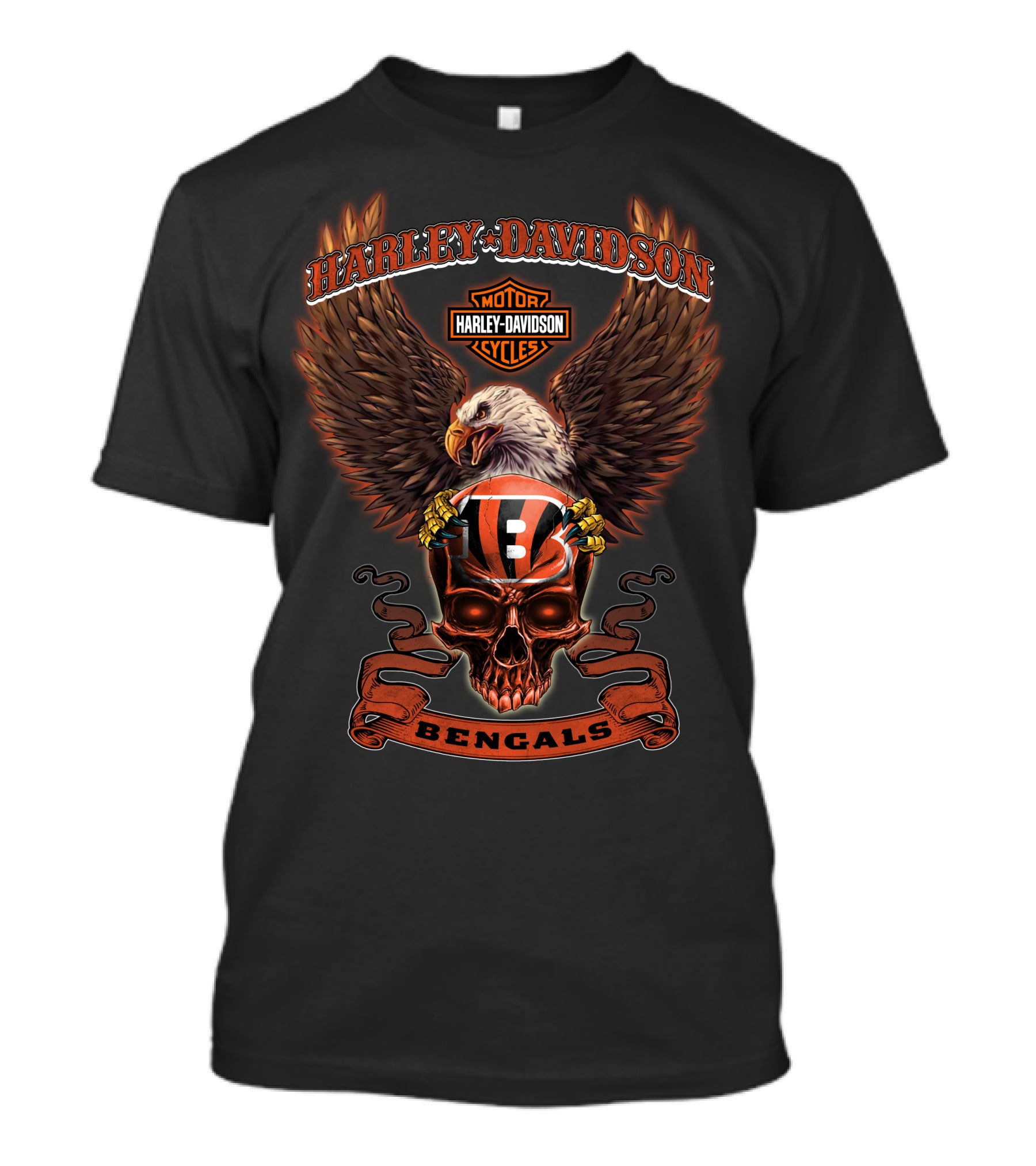 Harley Davidson Bengals Cincinnati Nfl T-Shirt