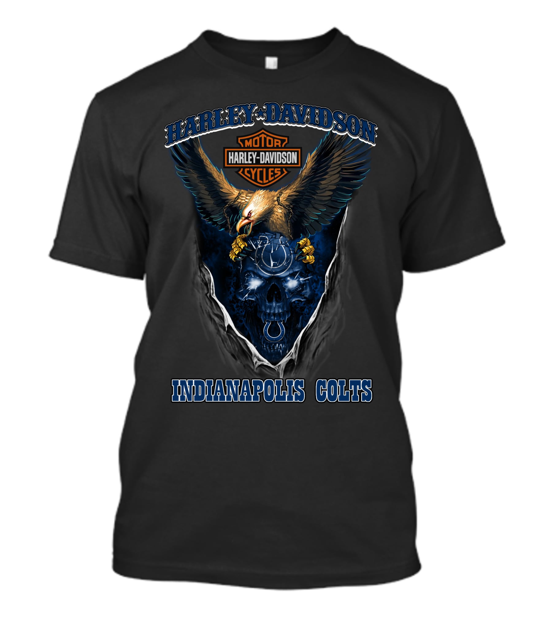 Harley Davidson Motor Cycles Indianapolis Colts Hd29Nfl T-Shirt