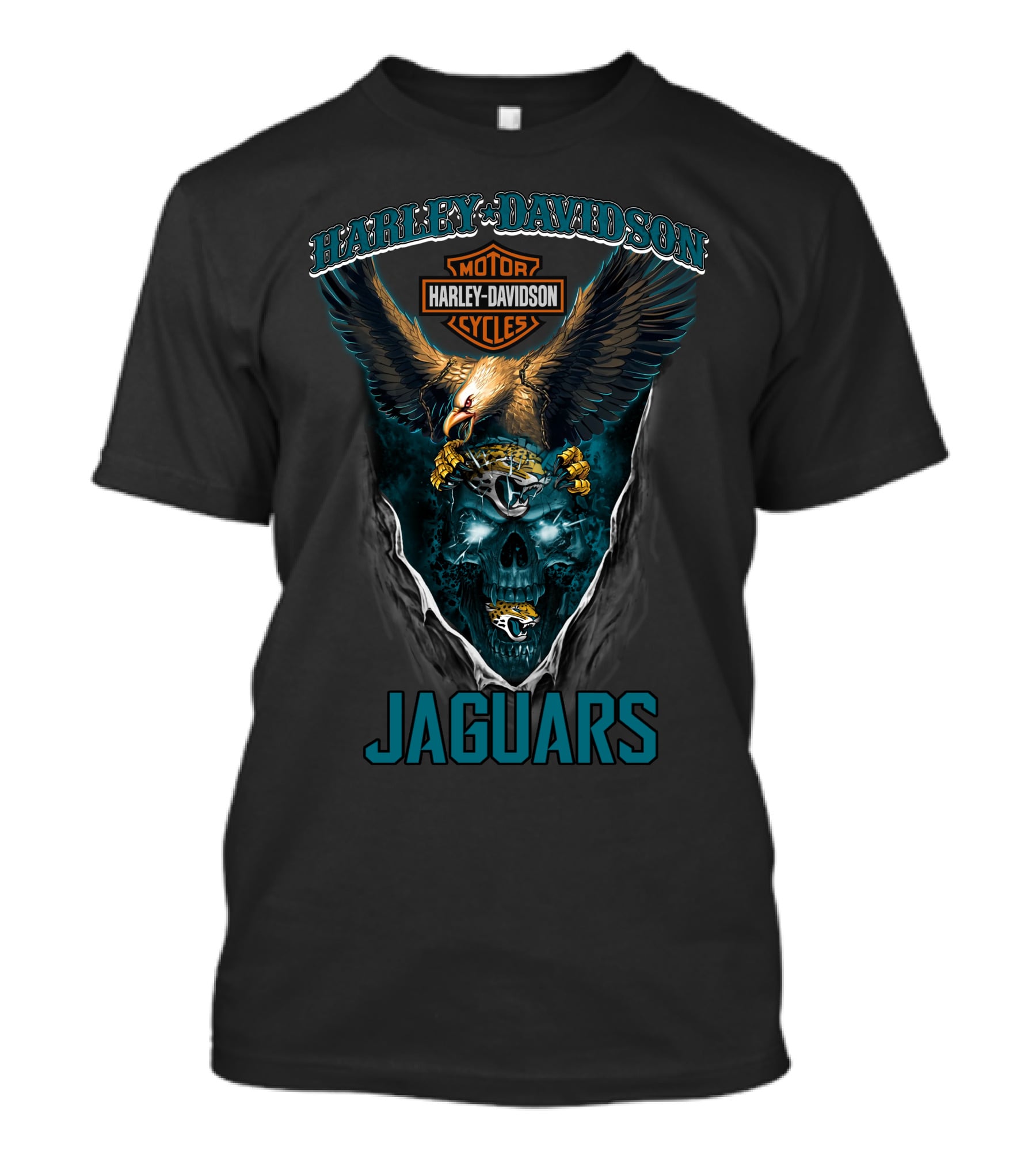 Harley Davidson Motor Cycles Jacksonville Jaguars T-Shirt