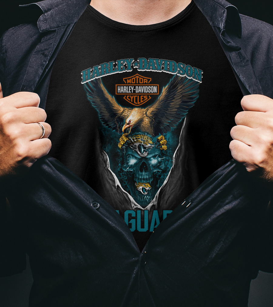 Harley Davidson Motor Cycles Jacksonville Jaguars T-Shirt