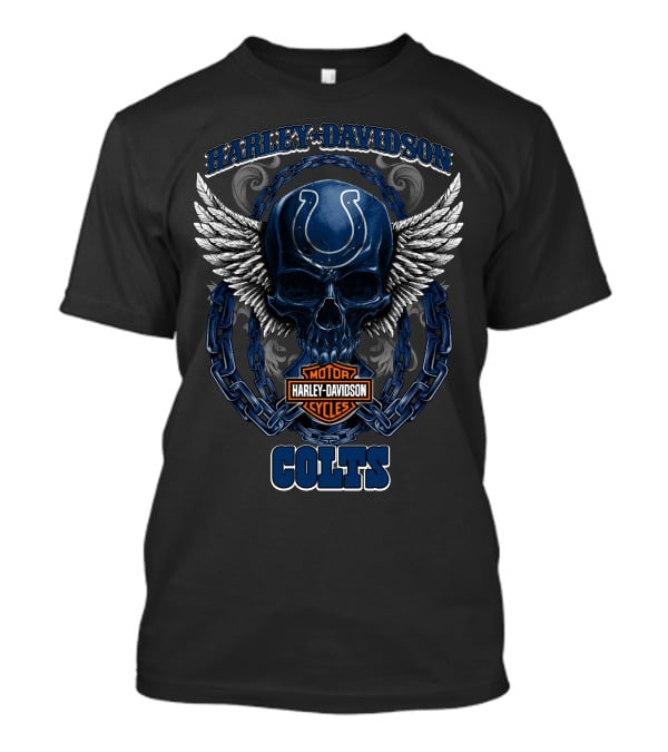 Harley Davidson Motor Cycles Colts Nfl Indianapolis Colts T-Shirt