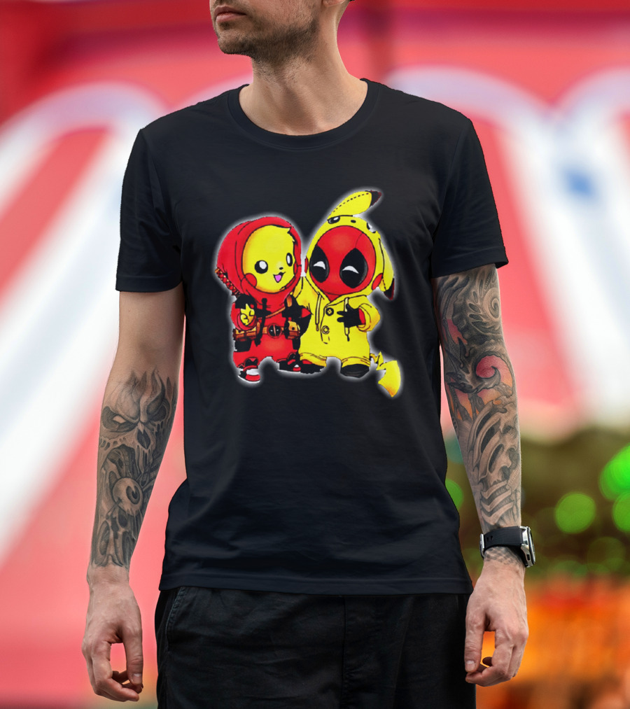 Deadpool Pikachu Mashup Costume Friendship T-Shirt