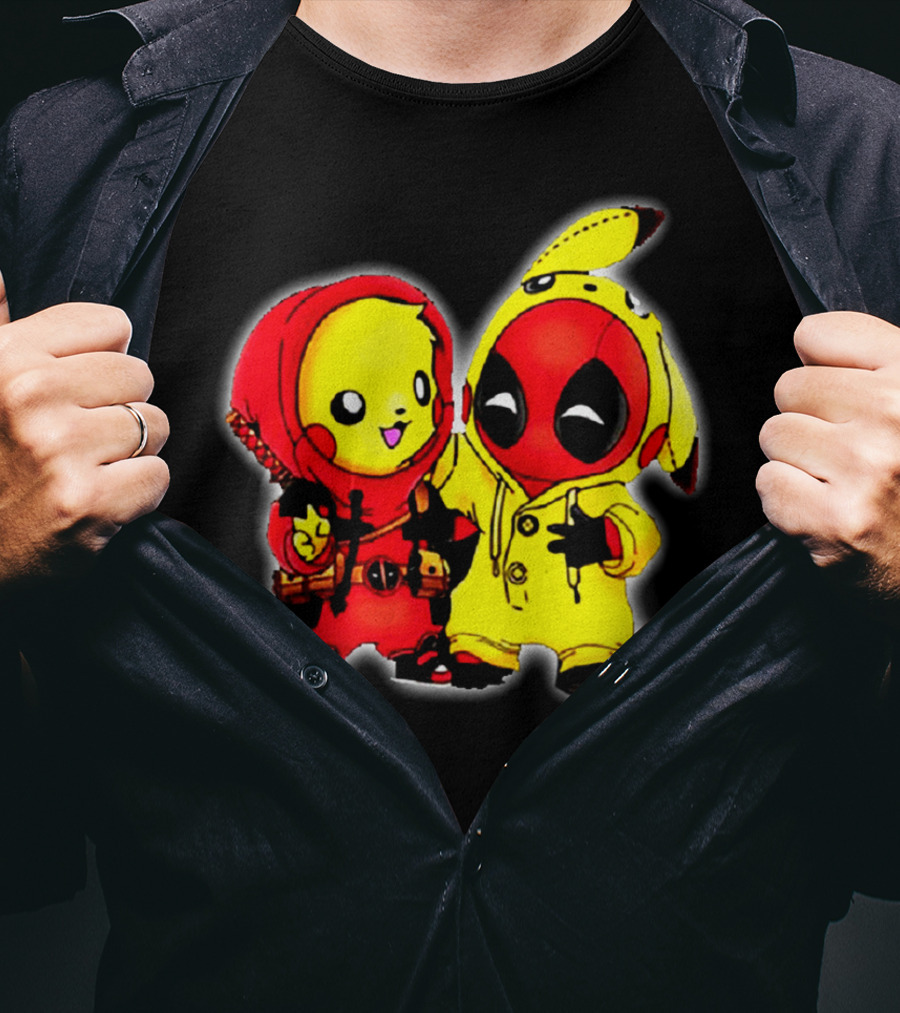 Deadpool Pikachu Mashup Costume Friendship T-Shirt