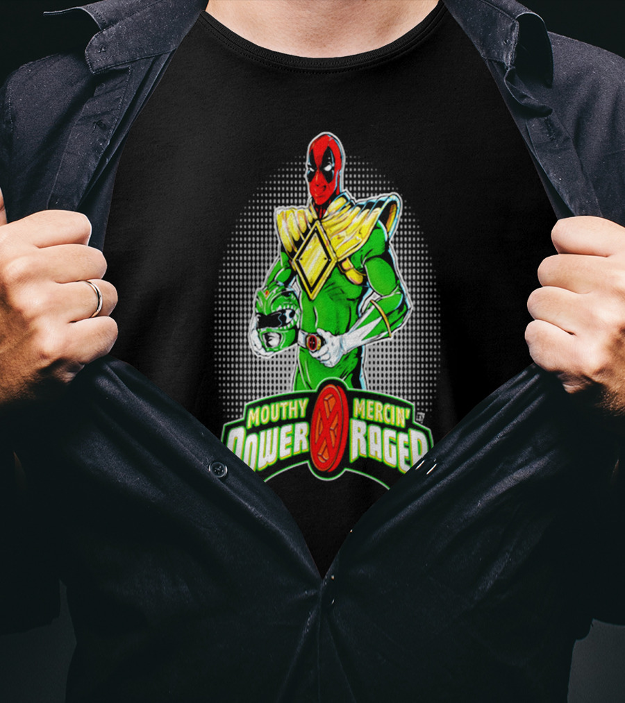 Mouthy Mercenary Power Rager Deadpool T-Shirt