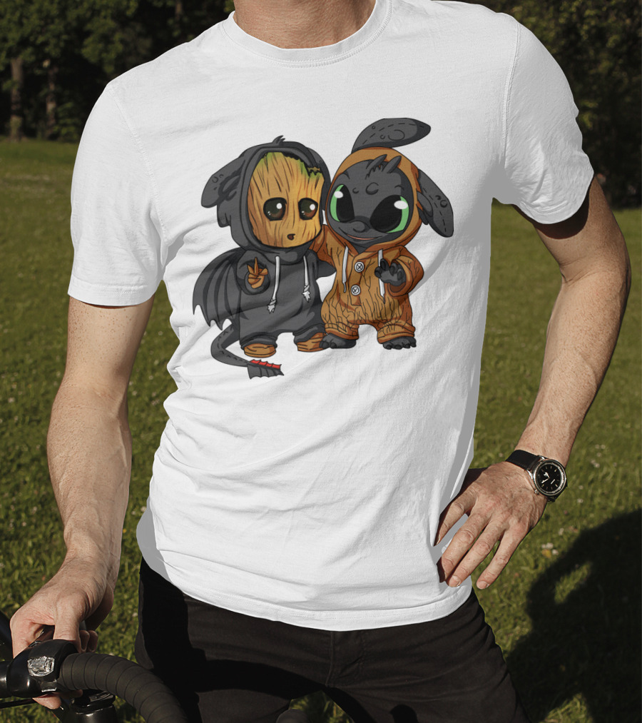 Groot And Toothless Crossover Hoodie Characters T-Shirt