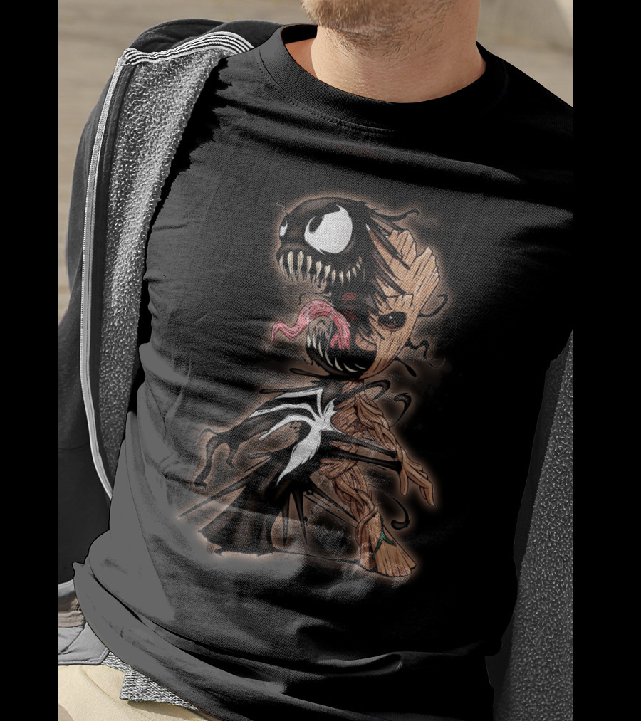 Groot Venom Mashup Symbiotic Fusion Character T-Shirt