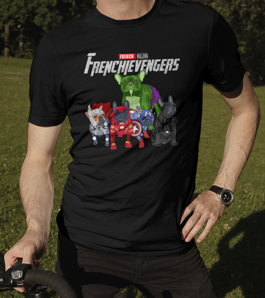 French Bulldog Marvel Avengers Endgame Parody Frenchievengers T-Shirt