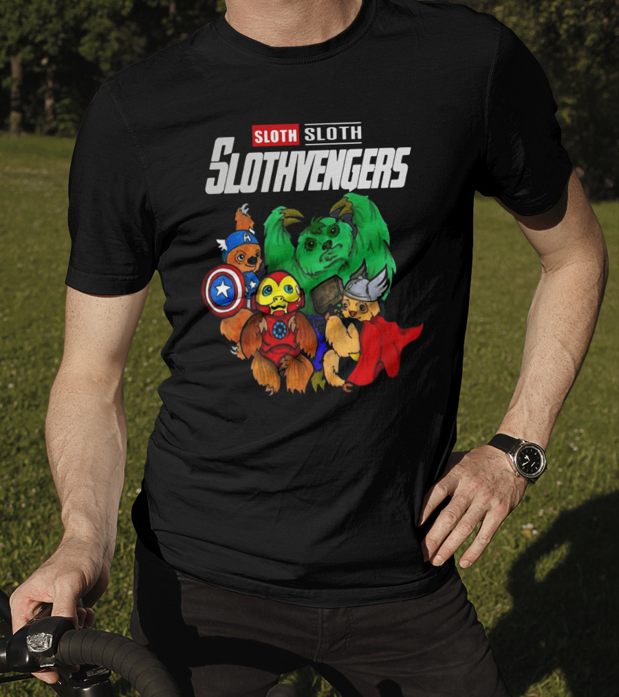 Slothvengers Avengers Endgame Parody Featuring Sloth Superheroes In Iconic Costumes T-Shirt