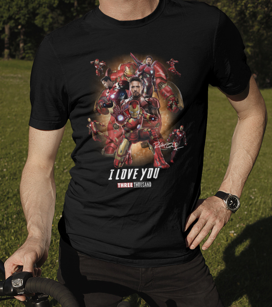 Avengers Endgame Iron Man I Love You Three Thousand Robert Downey Jr T-Shirt