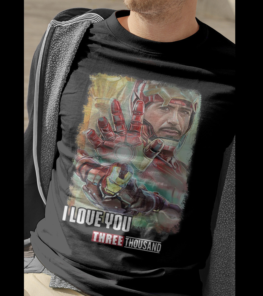 Avengers Endgame Iron Man I Love You Three Thousand Tony Stark T-Shirt