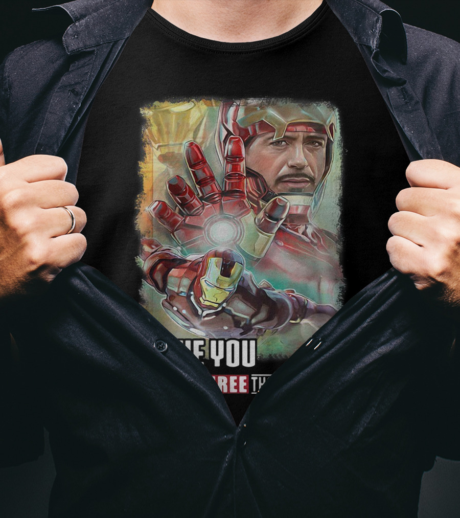 Avengers Endgame Iron Man I Love You Three Thousand Tony Stark T-Shirt