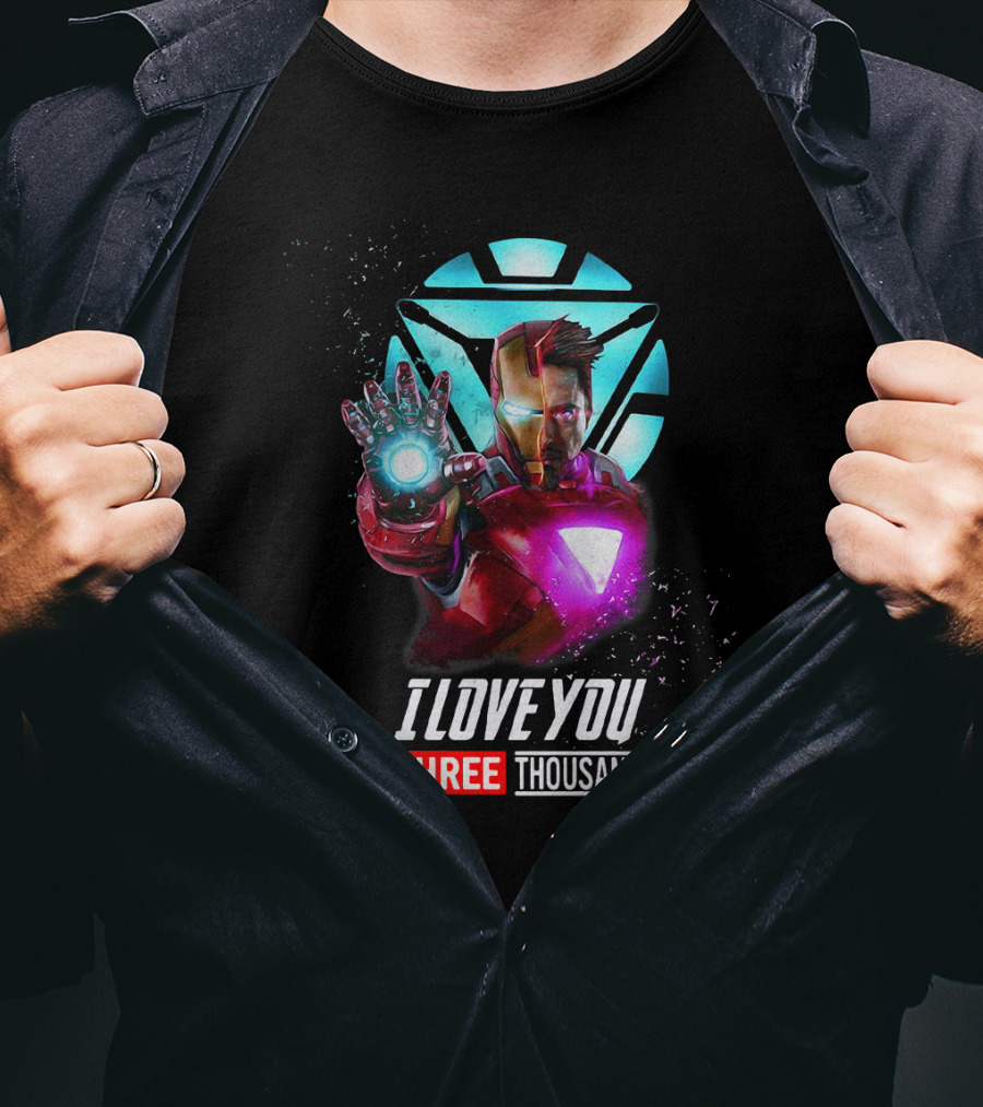 Avengers Iron Man I Love You Three Thousand Arc Reactor T-Shirt