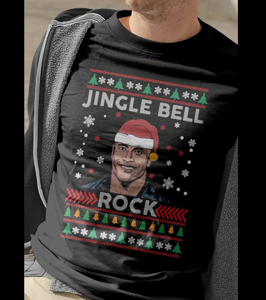 Jingle Bell Rock Dwayne Johnson Santa Christmas T-Shirt