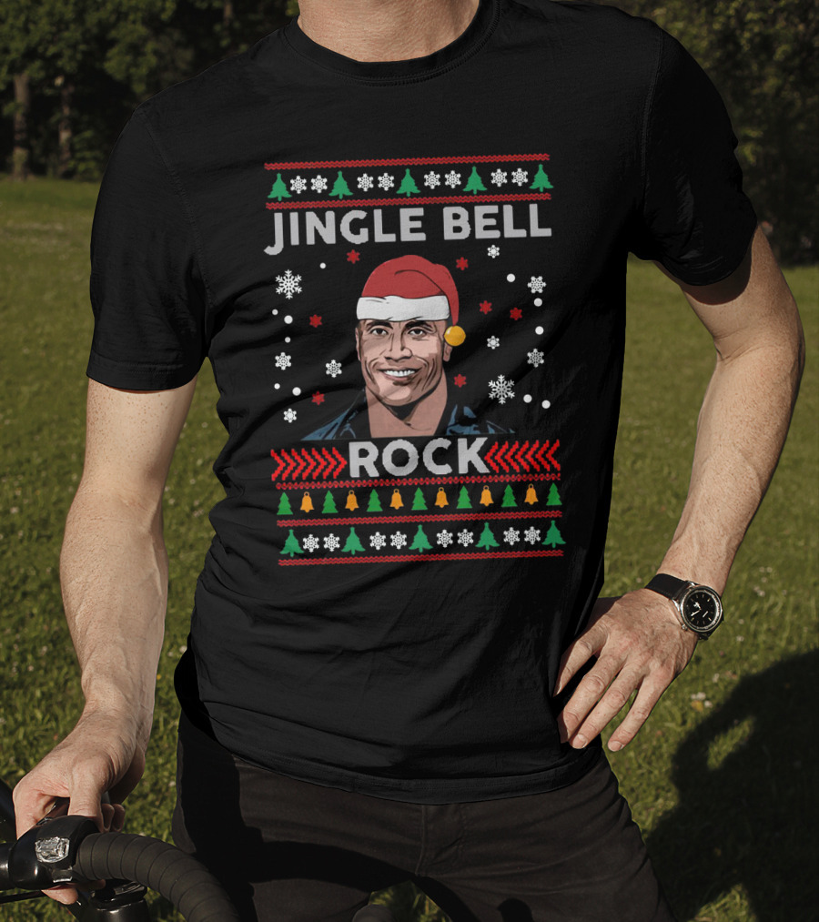 Jingle Bell Rock Dwayne Johnson Santa Christmas T-Shirt