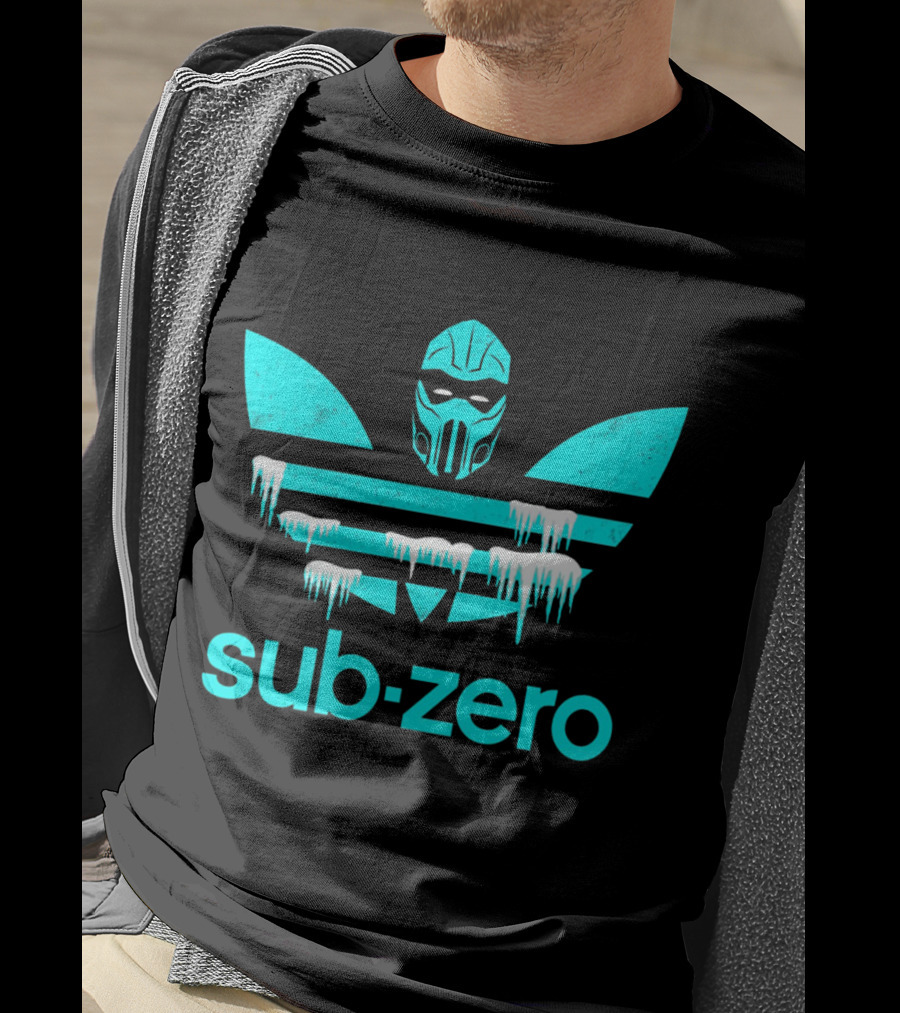 Mortal Kombat Sub-Zero Logo Frozen Mask Iconic Crossover T-Shirt